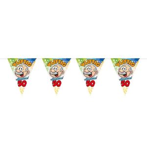 Abraham 50 jaar vlaggenlijn/vlaggetjes 10 meter