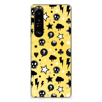 Silicone Back Case Sony Xperia 1 III Punk Geel Silicone Back Case Sony Xperia 1 III Punk Geel