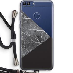 Combinatie marmer: Huawei P Smart (2018) Transparant Hoesje met koord