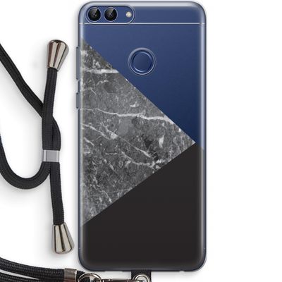 Combinatie marmer: Huawei P Smart (2018) Transparant Hoesje met koord