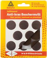 Anti-krasvilt rond 28mm bruin 8st - Deltafix