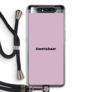 kwetsbaar: Samsung Galaxy A80 Transparant Hoesje met koord