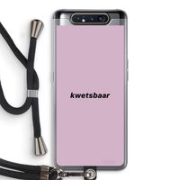 kwetsbaar: Samsung Galaxy A80 Transparant Hoesje met koord