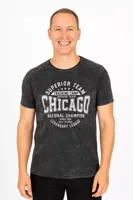 ItalianStyle - Heren T-Shirt - Donkergrijs - Ronde Hals - Chicago