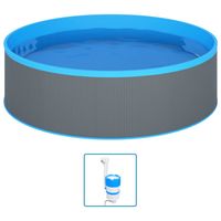 The Living Store Splasher Pool - Staal - 350 x 90 cm - Duurzaam - PVC-voering