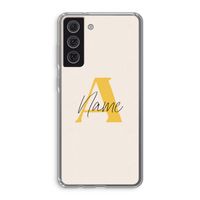 Amber Script: Samsung Galaxy S21 FE Transparant Hoesje