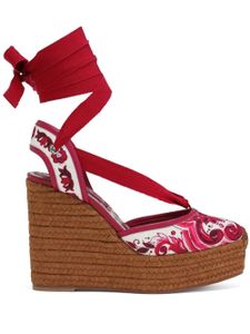 Dolce & Gabbana espadrilles à imprimé Majolica - Rouge