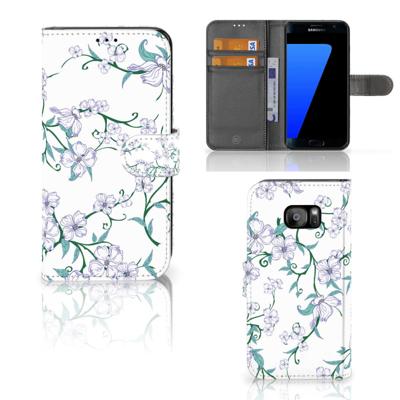Samsung Galaxy S7 Edge Uniek Hoesje Blossom White