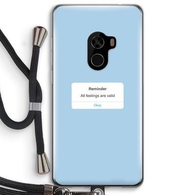 Reminder: Xiaomi Mi Mix 2 Transparant Hoesje met koord