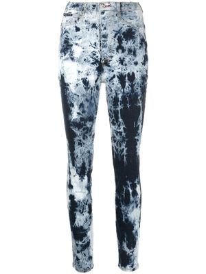 Philipp Plein jean skinny à taille haute - Bleu