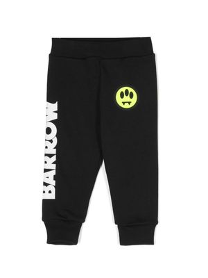 Barrow kids pantalon de jogging en coton à logo imprimé - Noir