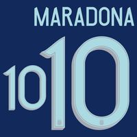 Maradona 10 (Officiële Argentinië Away Bedrukking 2020-2021) - thumbnail
