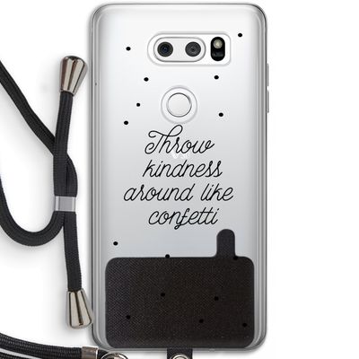 Confetti: LG V30 Transparant Hoesje met koord