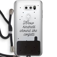 Confetti: LG V30 Transparant Hoesje met koord