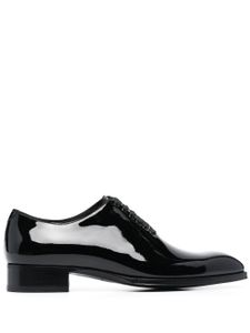 TOM FORD chaussures oxford à fini verni - Noir