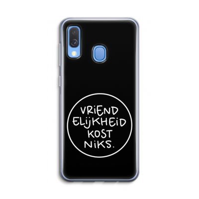 Vriendelijkheid: Samsung Galaxy A40 Transparant Hoesje