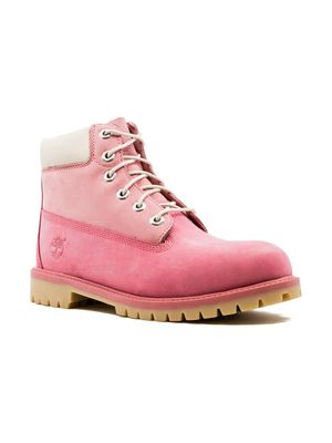 Timberland Kids bottines à contrefort contrastant - Rose