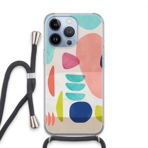 Bold Rounded Shapes: iPhone 13 Pro Transparant Hoesje met koord