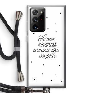 Confetti: Samsung Galaxy Note 20 Ultra / Note 20 Ultra 5G Transparant Hoesje met koord
