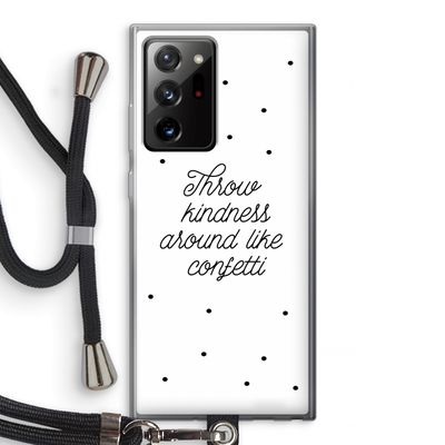 Confetti: Samsung Galaxy Note 20 Ultra / Note 20 Ultra 5G Transparant Hoesje met koord