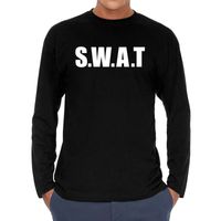 Long sleeve t-shirt zwart met S.W.A.T. bedrukking voor heren 2XL  -