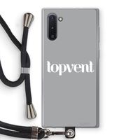 Topvent Grijs Wit: Samsung Galaxy Note 10 Transparant Hoesje met koord
