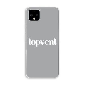 Topvent Grijs Wit: Pixel 4 XL Transparant Hoesje