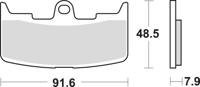 TRW remblokken "mcb 747 brake pad mcb 747 sv sintered metal