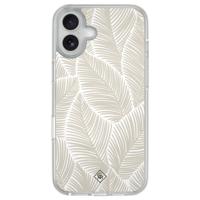 iPhone 16 hybride hoesje - Palmy leaves beige