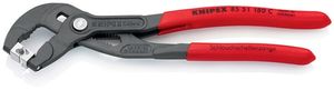 Knipex Slangklemtang | totale lengte 180 mm | hoofd grijs gefosfateerd | kunststof mantel | 1 stuk - 85 51 180 C 85 51 180 C