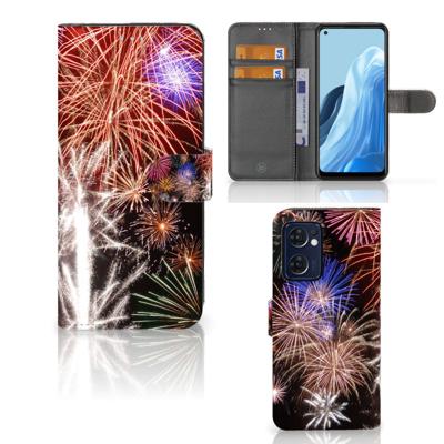 OPPO Find X5 Lite | Reno 7 5G | Wallet Case | met Pasjes | Vuurwerk