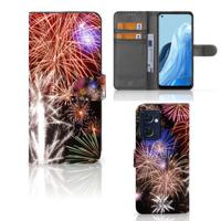 OPPO Find X5 Lite | Reno 7 5G | Wallet Case | met Pasjes | Vuurwerk