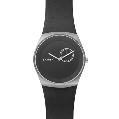 Horlogeband Skagen SKW6414 Leder Zwart 29mm