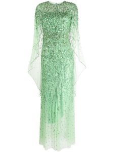 Jenny Packham robe longue Delphine à ornements en cristal - Vert