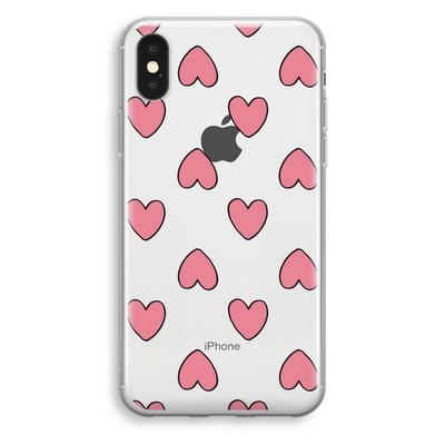 Ondersteboven verliefd: iPhone X Transparant Hoesje