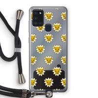 Leeuwenkoppen: Samsung Galaxy A21s Transparant Hoesje met koord
