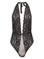 Fleur Du Mal body Charlotte en dentelle transparent - Noir - thumbnail