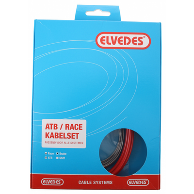 Elvedes Rem kabelkit atb / race compleet - rood (in doosje)