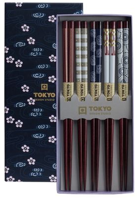 Chopsticks Set - Tokyo Design Studio - Mixed Design - 5 paar