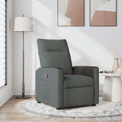 Fauteuil verstelbaar stof donkergrijs