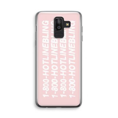 Hotline bling pink: Samsung Galaxy J8 (2018) Transparant Hoesje