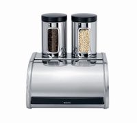 Brabantia broodtrommel met schuifdeksel - Medium - Brilliant Steel - thumbnail