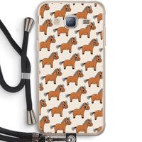 Pony: Samsung Galaxy J3 (2016) Transparant Hoesje met koord