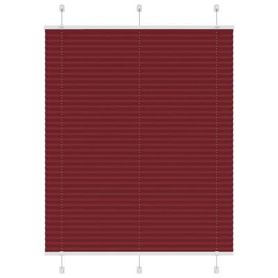 Pliss rolgordijn 110x150cm stofbreedte 109,4cm bordeauxrood