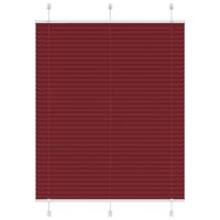 Pliss rolgordijn 110x150cm stofbreedte 109,4cm bordeauxrood