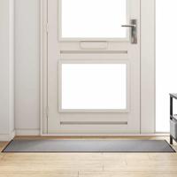 VidaXL Deurmat grijs en zwart 60 x 180 cm polypropyleen en vinyl