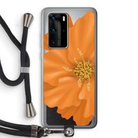 Orange Ellila flower: Huawei P40 Pro Transparant Hoesje met koord