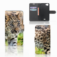 Wiko Rainbow Jam Telefoonhoesje met Pasjes Baby Luipaard - thumbnail