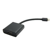 Value 12.99.3129 DisplayPort-kabel Mini-displayport / HDMI Adapterkabel Mini DisplayPort-stekker, HDMI-A-bus 0.15 m Zwart - thumbnail