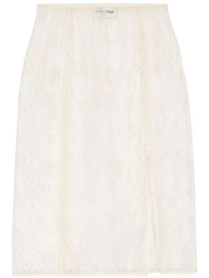 Zadig&Voltaire jupe Justicia à dentelle fleurie - Tons neutres